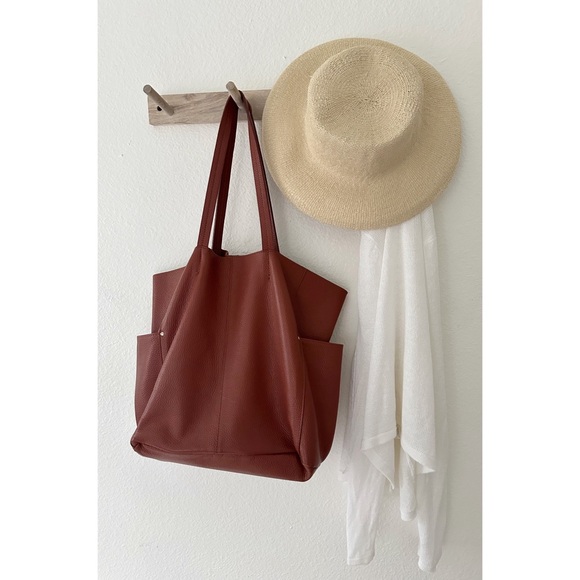 Genuine Leather Brown Tote - Picture 8 of 15